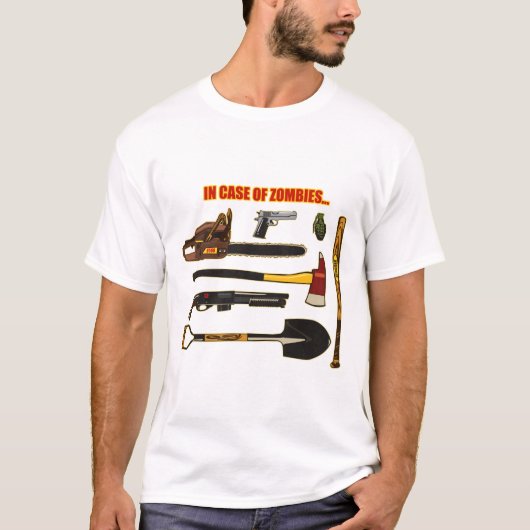 T-shirt En cas de zombis… (Devant)