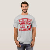 T-shirt En cas d'urgence, apportez la sauce chaude, piment (Devant entier)