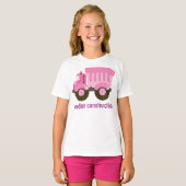 T-shirt En construction Camion rose (Devant entier)