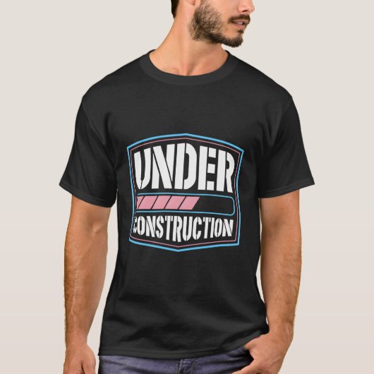 T-shirt En construction Transgenre Pride Transied (Devant)