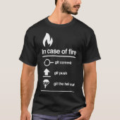 T-shirt En Coque de Fire Git Commit Push Funny Computer (Devant)
