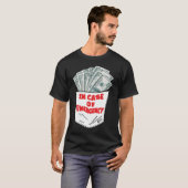 T-shirt En Coque D'Urgence Hommes Noirs (Devant entier)