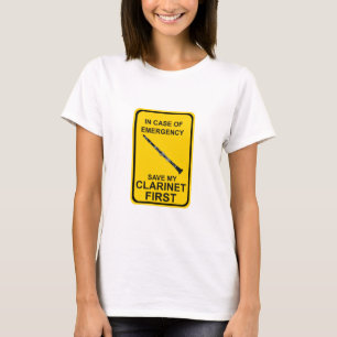T-shirt En Coque d'urgence Sauvez d'abord mon Clarinet