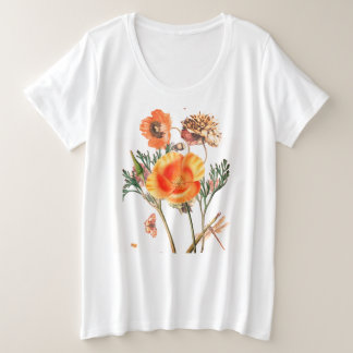 T-SHIRT EN COTON DE TAILLE PLUS AVEC POPIES