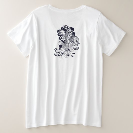 T-shirt en COTON féminin avec poisson jAPONAIS (Design dos)