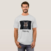 T-shirt en coton Mad Dog pour hommes (Devant entier)