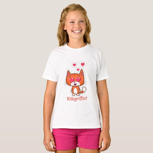 T-shirt en coton pour fille Kitten | Vêtements pou (Devant entier)