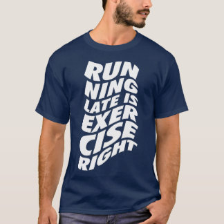 T-shirt En Cours De Retard Est Exercice Droite Vave Blanc