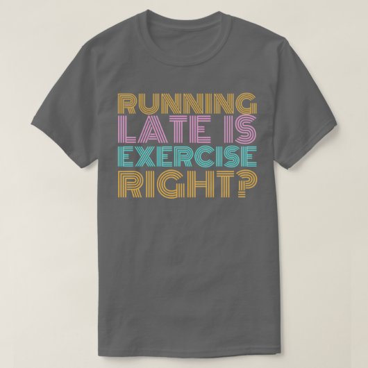 T-shirt En cours d'exécution est exercice droit Retro vint (Design devant)