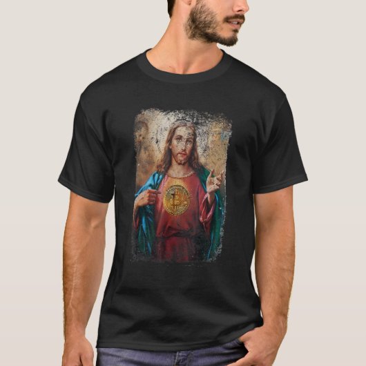 T-shirt En Crypto Nous Avons Confiance En Jésus Bitcoin Bt (Devant)