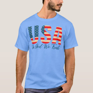 T-shirt En Dieu nous faisons confiance, USA Drapeau Art, A