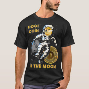 T-shirt En Dogecoin À La Lune Crypto Doge Doge Funny Coin