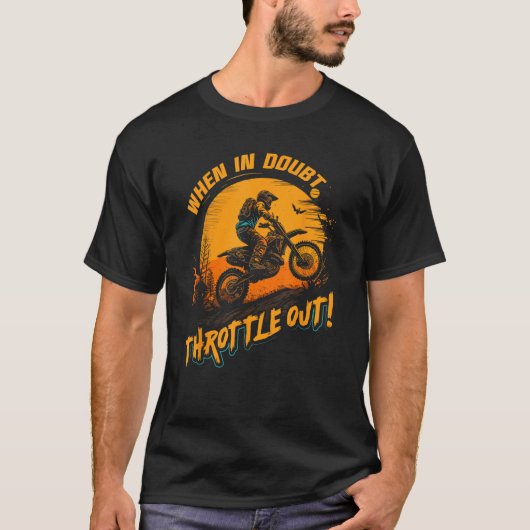 T-shirt En Doute Éliminer Motocross Dirt Bike Ri (Devant)