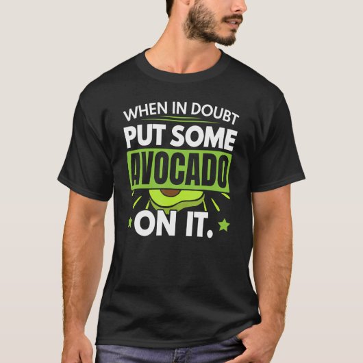 T-shirt En Doute Mettre Un Peu D'Avocado Sur Elle Guac Gua (Devant)