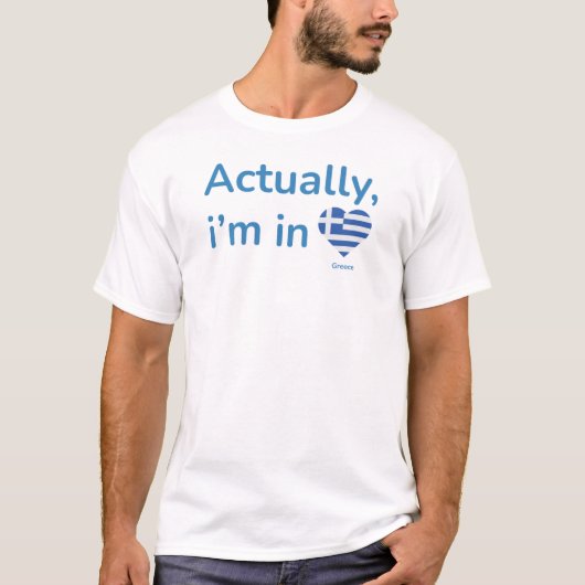 T-shirt En fait il en Grèce (Devant)