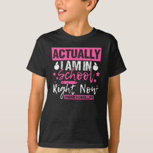 T-shirt En Fait, Je Suis À L'École En Ce Moment Même À