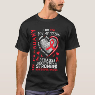 T-shirt En février, devenez rouge pour la maladie cardiaqu