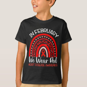 T-shirt En février, nous allons au rouge, sensibilisation