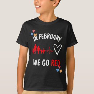 T-shirt En février, nous allons porter du rouge pour le mo