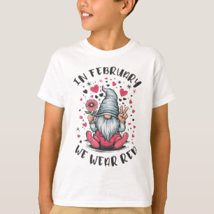 T-shirt En février, nous portons du rouge pour la sensibil