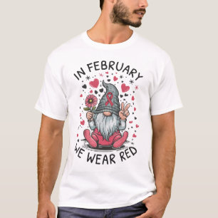 T-shirt En février, nous portons du rouge pour la sensibil