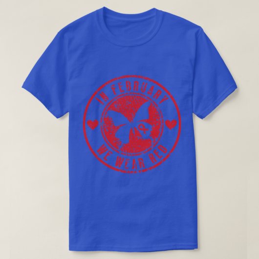 T-shirt En Février Nous Portons Rouge 4 (Design devant)