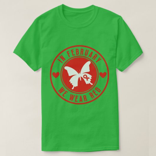 T-shirt En Février Nous Portons Rouge 5 (Design devant)