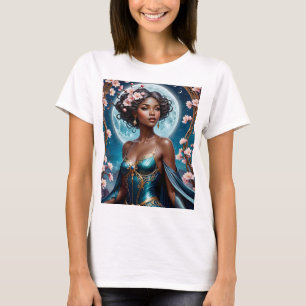T-shirt en fleurs de la lune, art Vintage enchanté