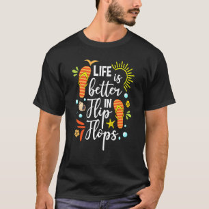 T-shirt En Flip Flops Vacances été