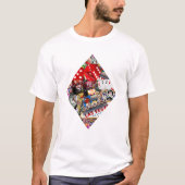 T-shirt en forme de carte à jouer représentant un  (Devant)