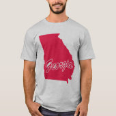 T-shirt en forme de l'État de Géorgie (Devant)