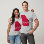 T-shirt en forme de l'État de Géorgie (Unisexe)