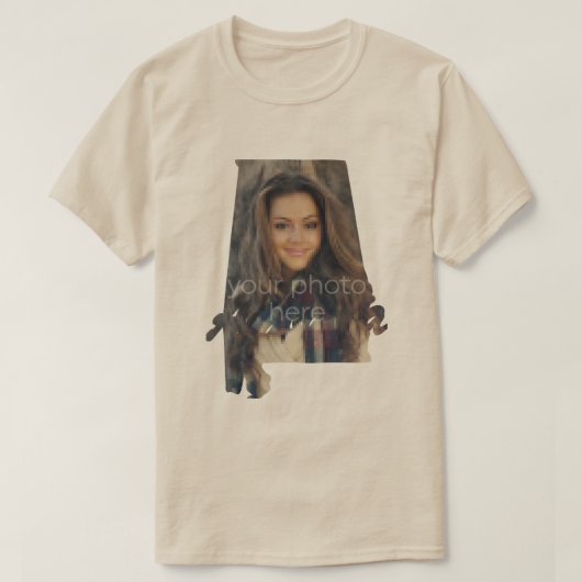 T-shirt en forme de l'état de l'Alabama (Design devant)