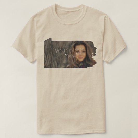 T-shirt en forme de l'état de Pennsylvanie (Design devant)