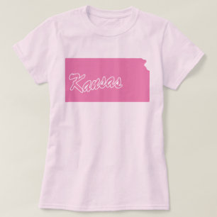 T-shirt en forme de l'État du Kansas