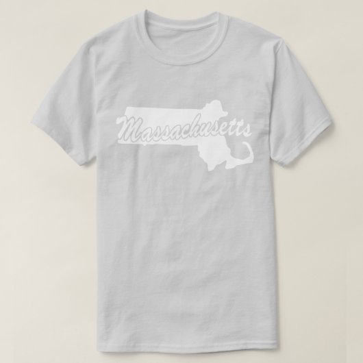 T-shirt en forme de l'État du Massachusetts (Design devant)