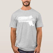 T-shirt en forme de l'État du Massachusetts (Devant)