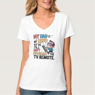 T-Shirt en héros papa drôle - 'Mon père ne peut pa