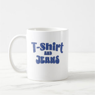 T-shirt en jeans koffiemok