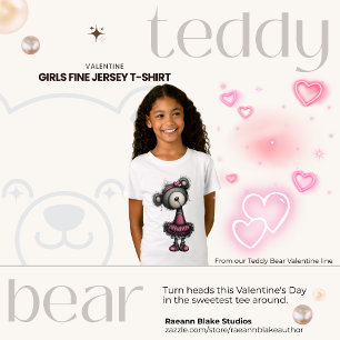 T-shirt en jersey fin pour filles avec ours en pel