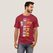 T-shirt En Jésus Nom Je Joue Piano Chrétiens (Devant entier)