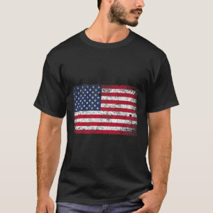 T-shirt En Juillet Distressed Américain Distress