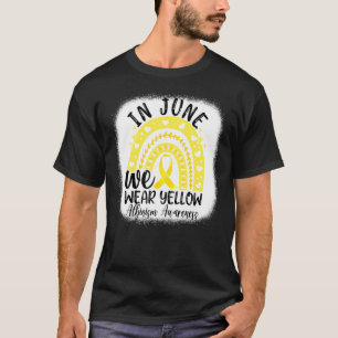 T-shirt En Juin, Nous Portons Du Ruban Jaune Sensibilisati
