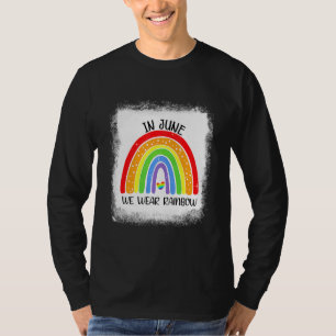T-shirt En Juin Nous Portons Rainbow LGBT Pride Gay Mois
