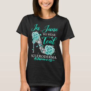 T-shirt En Juin Nous Portons Turquoise Butterfly Scleroder