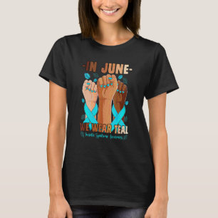 T-shirt En Juin, Nous Portons Turquoise Sensibilisation Au