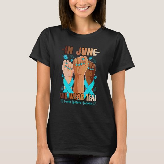 T-shirt En Juin, Nous Portons Turquoise Sensibilisation Au (Devant)