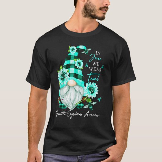 T-shirt En Juin, Nous Portons Turquoise Tourette Syndrome  (Devant)