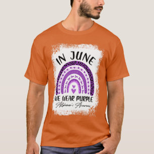 T-shirt En Juin Nous Portons Violet Alzheimer Sensibilisat