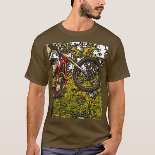 T-shirt En l'air - Course de VTT (Devant)